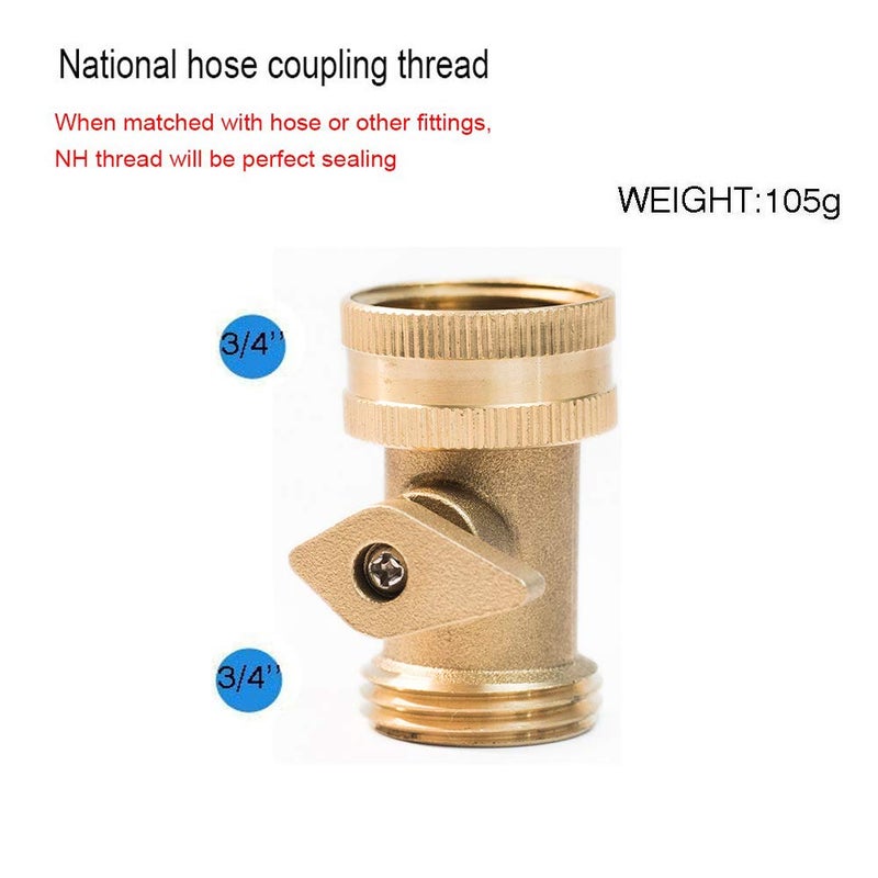 HQMPC Heavy Duty Brass Shut Off , Brass Water hose valve On/Off valve garden hose Connector (2PCS) +4 Extra Pressure Washers - Image 2